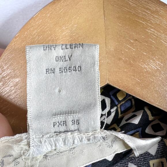 Vintage Express Silk Funky Pattern 100% Silk Button Down Small - Picture 9 of 9